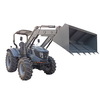 90HP 4WD Tractor with Front End Loader and Backhoe